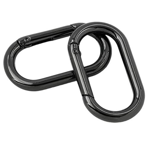 Multifunktionale ovale Ringe, Schnallen, Metallfeder-Schlüsselanhänger, ovale Ringe, Druckknöpfe, Schnallenklammern für Geldbörsen, Schlüsselanhänger, 2 Stück Multifunktionale ovale Ringe, Schnallen, Metallfeder-Schlüsselanhänger, ovale Ringe, Druckknöpfe, Schnallenklammern für Geldbörsen, Schlüsselanhänger, 2 Stück von YPREWY