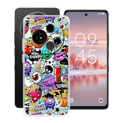 YQINHHME Hülle für TCL 60 NXTpaper (6.80 Zoll) Stoßfest Anti-Kratzer Transparent Handyhülle Case, Ultradünne Flexible Silikon TPU Bumper Schutzhülle Cover für TCL 60 NXTpaper - XS40 von YQINHHME