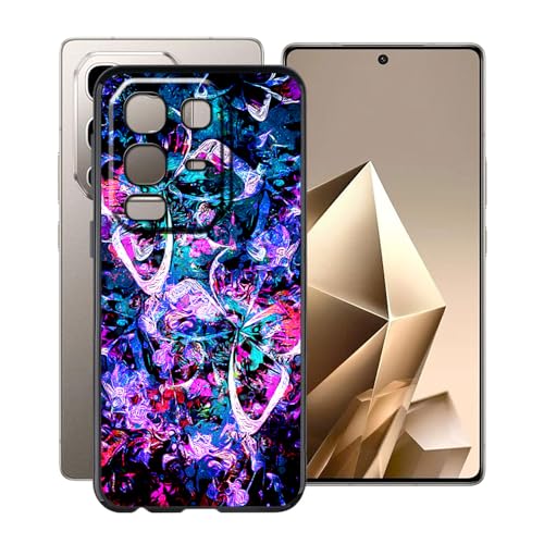 YQINHHME Schwarz Stoßfest Hülle für Infinix Note 50 Pro 4G (6.78 Zoll), Ultradünne Anti-Kratzen Handyhülle Cover Weiches Silikon Schutzhülle Tasche für Infinix Note 50 Pro 4G - Lebhaft von YQINHHME