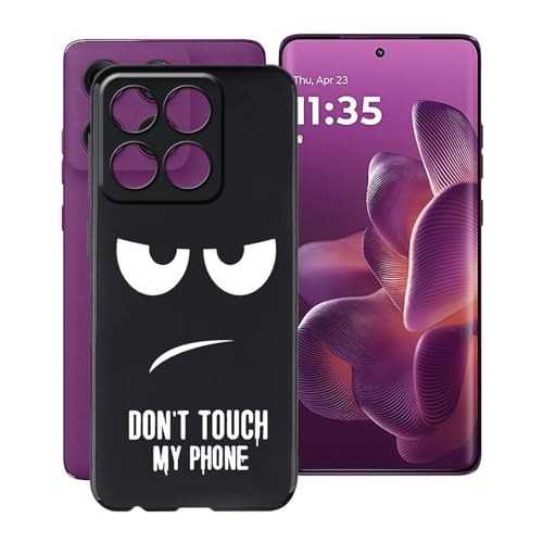 YQINHHME Schwarz Stoßfest Hülle für Motorola Edge 60 Pro (6.70 Zoll), Ultradünne Anti-Kratzen Handyhülle Cover Weiches Silikon Schutzhülle Tasche für Motorola Edge 60 Pro - DUO5B von YQINHHME