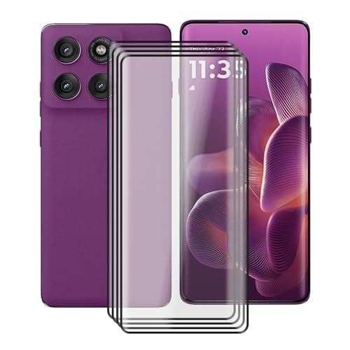 YQINHHME für Motorola Edge 60 Schutzfolie (6.67 Zoll), [4 Stück] Original Design Ultradünne klare Displayschutzfolie, Keine Blasen Kratzfest Gehärtetem Glasfolie für Motorola Edge 60 von YQINHHME