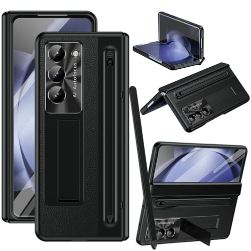YQODSZ Fold4 Schutzhülle für Samsung Galaxy Z Fold 4, mit S-Stifthalter und schlankem Eingabestift, PU-Leder, mit Ständer, eingebauter Displayschutz, Kameraschutz, Schutzhülle für Z Fold 4, Schwarz YQODSZ Fold4 Schutzhülle für Samsung Galaxy Z Fold 4, mit S-Stifthalter und schlankem Eingabestift, PU-Leder, mit Ständer, eingebauter Displayschutz, Kameraschutz, Schutzhülle für Z Fold 4, Schwarz von YQODSZ