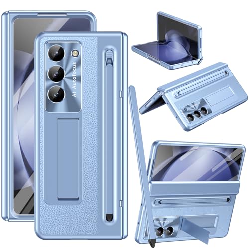 YQODSZ Fold4 Schutzhülle für Samsung Galaxy Z Fold 4, mit S-Stifthalter und schlankem Eingabestift, PU-Leder, mit Ständer, eingebauter Displayschutz, Kameraschutz, Schutzhülle für Z Fold 4, Blau YQODSZ Fold4 Schutzhülle für Samsung Galaxy Z Fold 4, mit S-Stifthalter und schlankem Eingabestift, PU-Leder, mit Ständer, eingebauter Displayschutz, Kameraschutz, Schutzhülle für Z Fold 4, Blau von YQODSZ