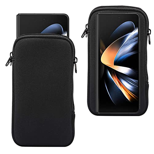 YQODSZ Handyhülle für Samsung Galaxy Z Fold 4 2022 / Z Fold 3 2021, Neopren, wasserdicht, stoßdämpfend, Schwarz von YQODSZ