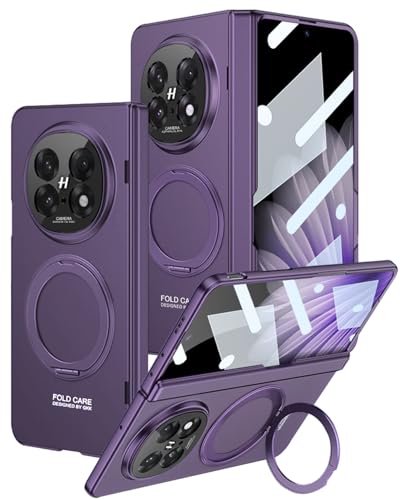 YQODSZ Schutzhülle für Oppo Find N5 mit drehbarem Ringhalter, Ständer, magnetische Schutzhülle mit Displayschutzfolie, Scharnierschutz, unterstützt kabelloses Laden, schlanke, harte PC-Schutzhülle für YQODSZ Schutzhülle für Oppo Find N5 mit drehbarem Ringhalter, Ständer, magnetische Schutzhülle mit Displayschutzfolie, Scharnierschutz, unterstützt kabelloses Laden, schlanke, harte PC-Schutzhülle für von YQODSZ