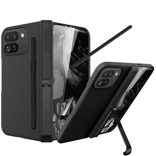 YQODSZ Schutzhülle für Google Pixel 9 Pro Fold mit Stifthalter & Stylus, All-Inclusive-Hülle mit Kickstand Scharnierschutz, Displayschutzfolie, Anti-Kratzer Schutzhülle für Google Pixel 9 Pro Fold von YQODSZ
