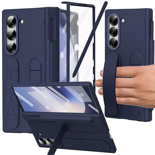 YQODSZ Schutzhülle für Samsung Galaxy Z Fold 5, mit S-Stifthalter und schlankem Stylus, Z Fold 5 Kickstand Hülle mit Handschlaufe, Scharnierschutz, Displayschutzfolie, erhöhter Kantenschutz, YQODSZ Schutzhülle für Samsung Galaxy Z Fold 5, mit S-Stifthalter und schlankem Stylus, Z Fold 5 Kickstand Hülle mit Handschlaufe, Scharnierschutz, Displayschutzfolie, erhöhter Kantenschutz, von YQODSZ