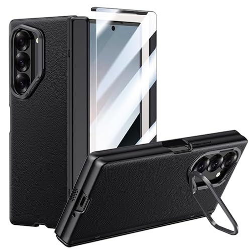 YQODSZ Schutzhülle für Samsung Galaxy Z Fold 6, mit Kameraschutz-Ständer, Z Fold 6, Lederhülle mit Scharnierschutz, eingebauter Displayschutz, erhöhte Lippen, Ständer, Schutzhülle für Z Fold 6, YQODSZ Schutzhülle für Samsung Galaxy Z Fold 6, mit Kameraschutz-Ständer, Z Fold 6, Lederhülle mit Scharnierschutz, eingebauter Displayschutz, erhöhte Lippen, Ständer, Schutzhülle für Z Fold 6, von YQODSZ