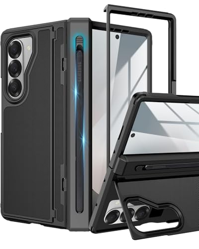 YQODSZ Schutzhülle für Samsung Galaxy Z Fold 6, mit S-Stifthalter, Fold6 Standhülle mit Sichtschutz, unsichtbarer Ständer, Scharnierschutz, stoßfest, Stoßschutz, Privatsphäre, Abdeckung für Z Fold 6 YQODSZ Schutzhülle für Samsung Galaxy Z Fold 6, mit S-Stifthalter, Fold6 Standhülle mit Sichtschutz, unsichtbarer Ständer, Scharnierschutz, stoßfest, Stoßschutz, Privatsphäre, Abdeckung für Z Fold 6 von YQODSZ