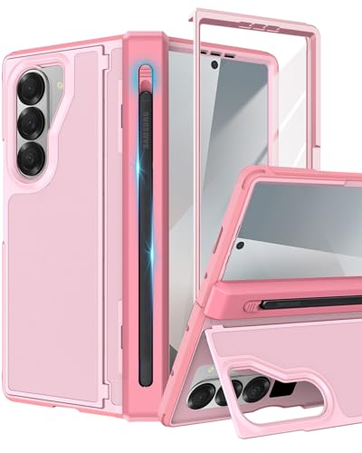 YQODSZ Schutzhülle für Samsung Galaxy Z Fold 6, mit S-Stifthalter, Fold6 Standhülle mit Sichtschutz, unsichtbarer Ständer, Scharnierschutz, stoßfest, für Z Fold 6, Rosa YQODSZ Schutzhülle für Samsung Galaxy Z Fold 6, mit S-Stifthalter, Fold6 Standhülle mit Sichtschutz, unsichtbarer Ständer, Scharnierschutz, stoßfest, für Z Fold 6, Rosa von YQODSZ