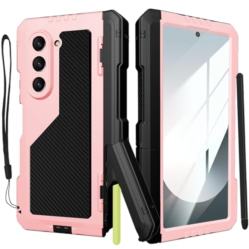 YQODSZ Schutzhülle für Samsung Galaxy Z Fold 6, mit S-Stifthalter und Stylus, Fold6 Metallhülle mit Scharnierschutz, Displayschutzfolie, militärisch, robust, stoßfest, Kickstand Cover für Z Fold 6 YQODSZ Schutzhülle für Samsung Galaxy Z Fold 6, mit S-Stifthalter und Stylus, Fold6 Metallhülle mit Scharnierschutz, Displayschutzfolie, militärisch, robust, stoßfest, Kickstand Cover für Z Fold 6 von YQODSZ