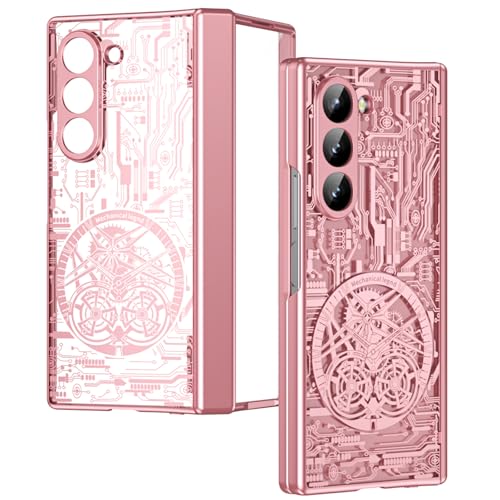 YQODSZ Schutzhülle für Samsung Galaxy Z Fold 6, mit Scharnierschutz, Z Fold 6, coole Hülle, eingebauter Displayschutz, schlankes Polycarbonat, kratzfest, All-Inclusive-Schutzhülle für Z Fold 6, Rosa YQODSZ Schutzhülle für Samsung Galaxy Z Fold 6, mit Scharnierschutz, Z Fold 6, coole Hülle, eingebauter Displayschutz, schlankes Polycarbonat, kratzfest, All-Inclusive-Schutzhülle für Z Fold 6, Rosa von YQODSZ