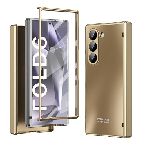 YQODSZ Schutzhülle für Samsung Galaxy Z Fold 6, mit Scharnierschutz, Z Fold 6, schlanke Hülle, eingebauter Displayschutz, luxuriöse Beschichtung, Polycarbonat, kratzfest, All-Inclusive-Schutzhülle für YQODSZ Schutzhülle für Samsung Galaxy Z Fold 6, mit Scharnierschutz, Z Fold 6, schlanke Hülle, eingebauter Displayschutz, luxuriöse Beschichtung, Polycarbonat, kratzfest, All-Inclusive-Schutzhülle für von YQODSZ