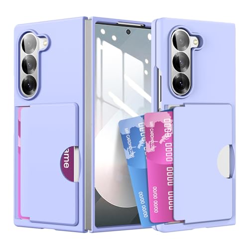 YQODSZ Schutzhülle für Samsung Galaxy Z Fold 6 mit Kartenhalter, Z Fold 6 Kartenschlitze, schlanke Hülle, Ständerfunktion, kratzfest, harte PC-Schutzhülle für Samsung Galaxy Z Fold 6, Violett YQODSZ Schutzhülle für Samsung Galaxy Z Fold 6 mit Kartenhalter, Z Fold 6 Kartenschlitze, schlanke Hülle, Ständerfunktion, kratzfest, harte PC-Schutzhülle für Samsung Galaxy Z Fold 6, Violett von YQODSZ