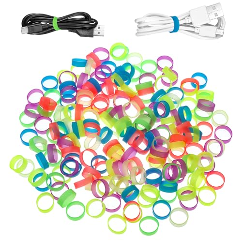 200 Stück Silikon-Gummibänder, rutschfeste kleine Gummibänder, wiederverwendbare Gummiringe und dicke Gummibänder für Schule, Zuhause oder Büro, elastischer Ring 200 Stück Silikon-Gummibänder, rutschfeste kleine Gummibänder, wiederverwendbare Gummiringe und dicke Gummibänder für Schule, Zuhause oder Büro, elastischer Ring von YQQYG
