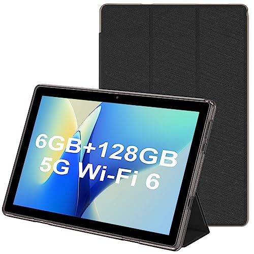 Tablets Android 11, Tablet 10 Zoll, 6 GB RAM 128 GB ROM 1 TB Erweiterung, Computer-Tablet mit Hülle, unterstützt 5G WiFi & Wi-fi 6, IPS-Touchscreen, Dual-Kamera, WLAN, BT5.0, Google zertifizierter von YQSAVIOR
