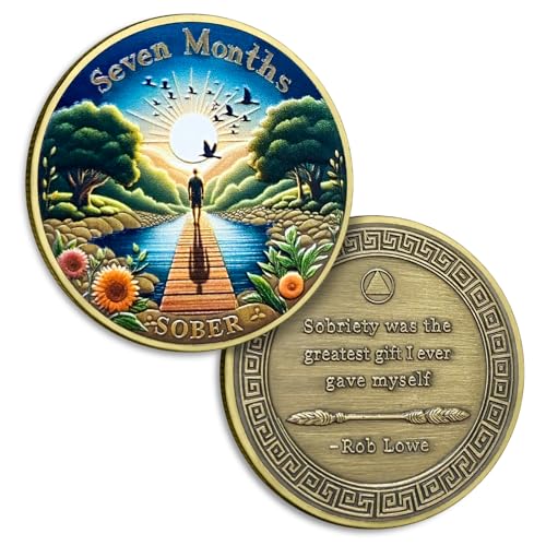 7 Monate Nüchternheitsmünze 7 Monate nüchterne Münzen Juli AA Chips und Medaillon Sun Chip Alkoholiker Anonyme Münze Wiederherstellung Jahrestag Token Nüchternheit Geschenke für Frauen Männer 7 Monate Nüchternheitsmünze 7 Monate nüchterne Münzen Juli AA Chips und Medaillon Sun Chip Alkoholiker Anonyme Münze Wiederherstellung Jahrestag Token Nüchternheit Geschenke für Frauen Männer von YRCKUDZKG