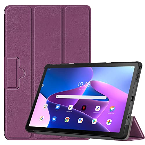 YRH für Lenovo Tab M10 Plus 3rd Gen Hülle 10,6 Zoll 2022, [Auto Wake/Sleep] Smart Ultra Slim Leather Stand Flip Cover für Lenovo M10 Plus (3. Gen) [TB125FU /TB128FU /TB128XU] (Lila) von YRH