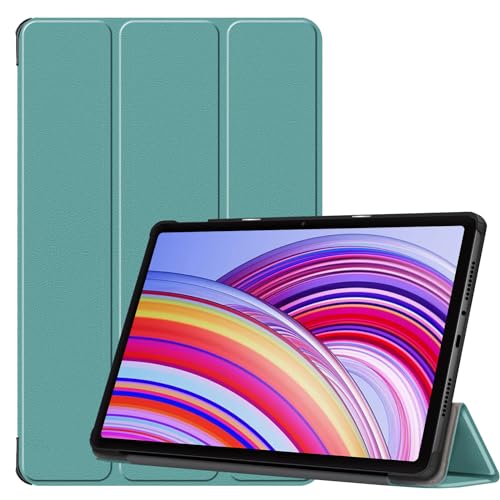 YRH für Redmi Pad Pro Hülle 12.1 Zoll 2024, [Auto Wake/Sleep] Ultra dünn Leather Stand Cover for Tabletten Xiaomi Poco pad 12.1 (Dunkelgrün) von YRH