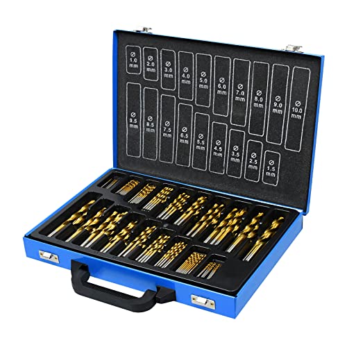 YRHome 170-teilig Metallbohrer Set Spiralbohrer Holzbohrer HSS geschliffen Metallbohrersortiment Profi-Steinbohrersatz Split Point Handbohrmaschine Bohrersets Spiralbohrer Bohrer Set YRHome 170-teilig Metallbohrer Set Spiralbohrer Holzbohrer HSS geschliffen Metallbohrersortiment Profi-Steinbohrersatz Split Point Handbohrmaschine Bohrersets Spiralbohrer Bohrer Set von YRHome