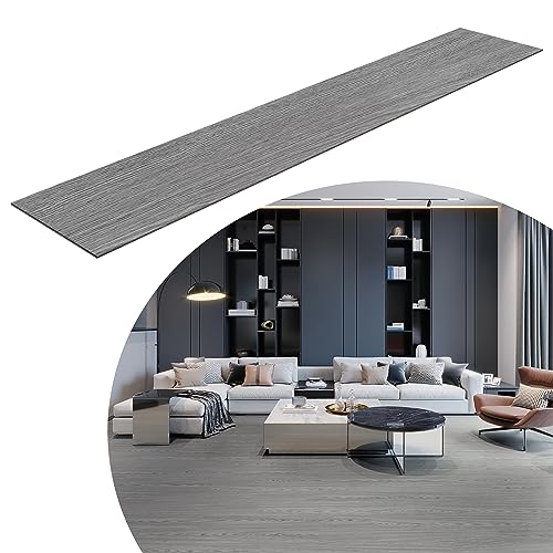 YRHome PVC Bodenbelag 5m² in Grau Selbstklebende Fliesen Vinylboden klicksystem Holz-Effekt Vinyl Bodenbelag für Fußbodenheizung 36 Fliesen - 91,44cm x 15,24 cm x 2mm YRHome PVC Bodenbelag 5m² in Grau Selbstklebende Fliesen Vinylboden klicksystem Holz-Effekt Vinyl Bodenbelag für Fußbodenheizung 36 Fliesen - 91,44cm x 15,24 cm x 2mm von YRHome