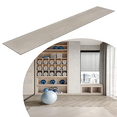 YRHome PVC Bodenbelag 5m² in Rauchgrau Selbstklebende Fliesen Vinylboden klicksystem Holz-Effekt Vinyl Bodenbelag für Fußbodenheizung 36 Fliesen - 91,44cm x 15,24 cm x 2mm YRHome PVC Bodenbelag 5m² in Rauchgrau Selbstklebende Fliesen Vinylboden klicksystem Holz-Effekt Vinyl Bodenbelag für Fußbodenheizung 36 Fliesen - 91,44cm x 15,24 cm x 2mm von YRHome