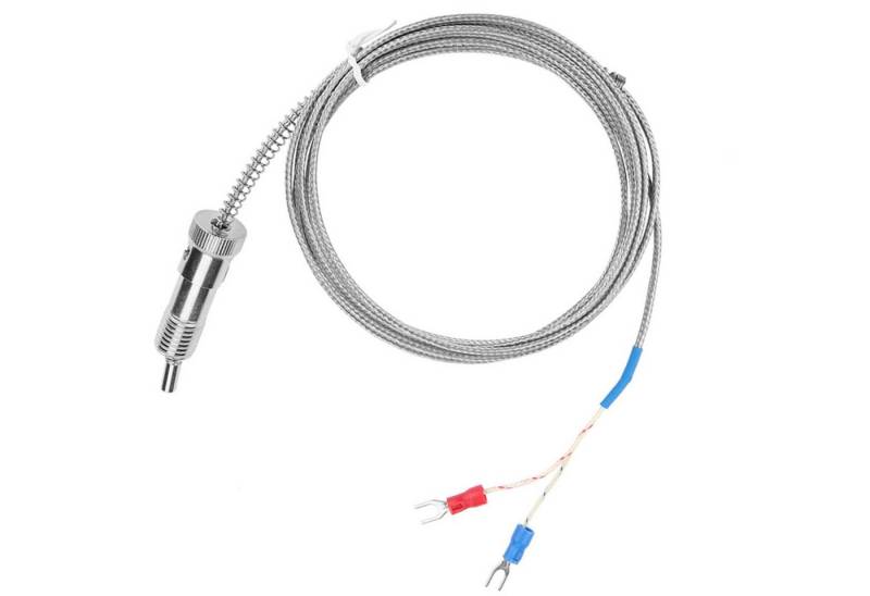 YRIIOMO Druckfeder-Thermoelement K-Typ-Thermoresistenz/geschirmtes Kabel WRNT LAN-Kabel, -01/02 Druckfeder-Temperatursensor (wählbare Länge von 1-5 m) (5 m) von YRIIOMO
