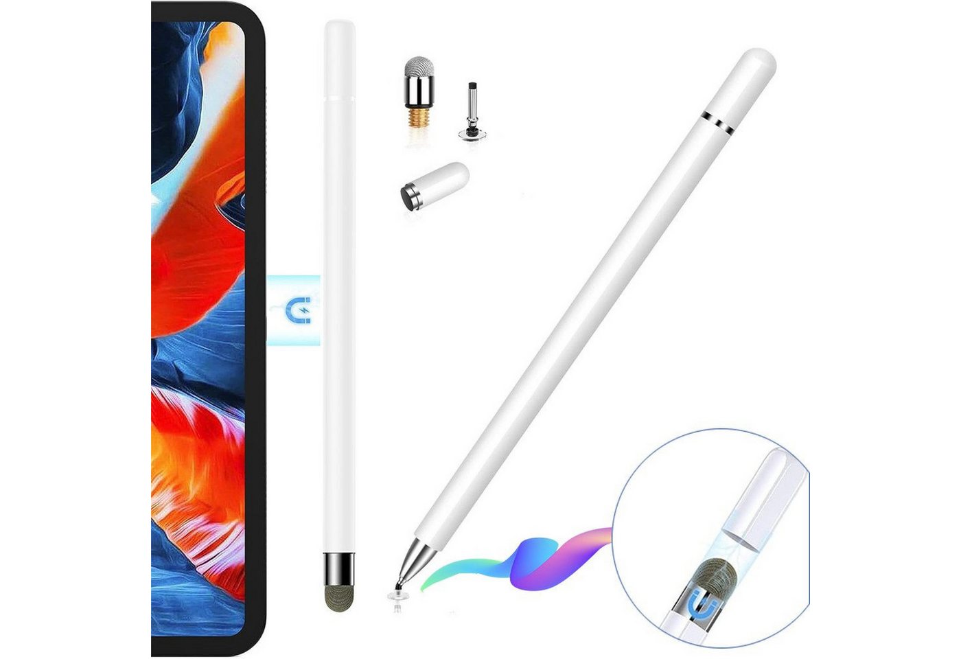 YRIIOMO Eingabestift Hochwertiger Touchscreen Stift mit drei austauschbaren Spitzen für (präzises Schreiben, Zeichnen und Spielen – kompatibel mit Smartphones, Tablets und anderen kapazitiven Geräten) YRIIOMO Eingabestift Hochwertiger Touchscreen Stift mit drei austauschbaren Spitzen für (präzises Schreiben, Zeichnen und Spielen – kompatibel mit Smartphones, Tablets und anderen kapazitiven Geräten) von YRIIOMO