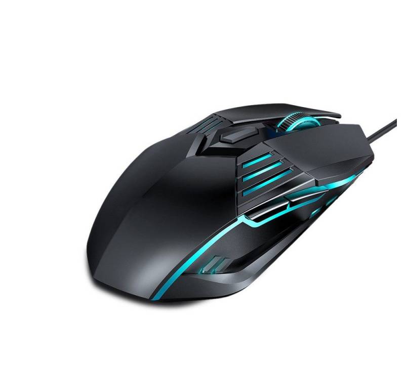YRIIOMO Gaming Maus mit siebenfarbiger Hintergrundbeleuchtung, USB Kabelmaus Maus (Manikürenägel) von YRIIOMO