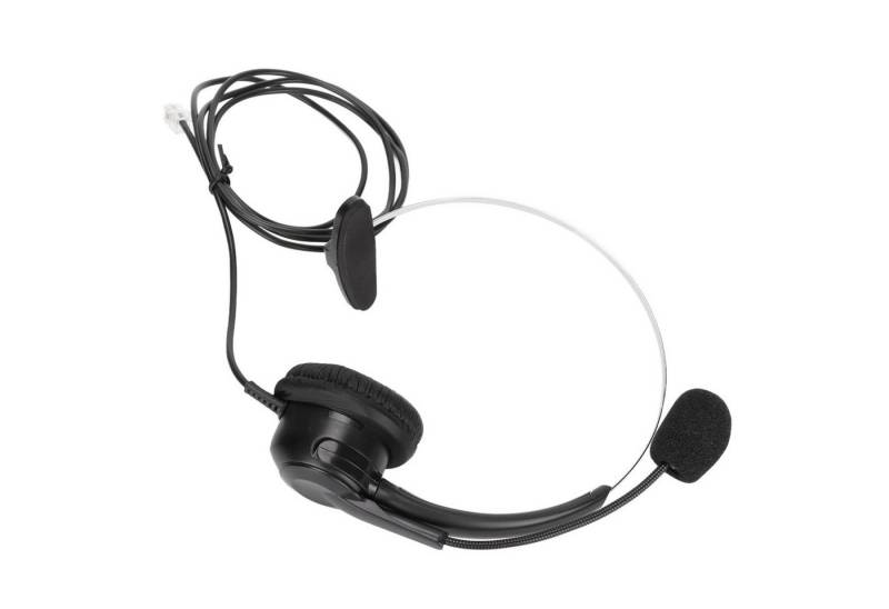 YRIIOMO Telefonheadset, Call Center Headset RJ9 Kristallkopf mit Mikrofon Audio-Kabel, Desktop Telefon Call Center Headset von YRIIOMO