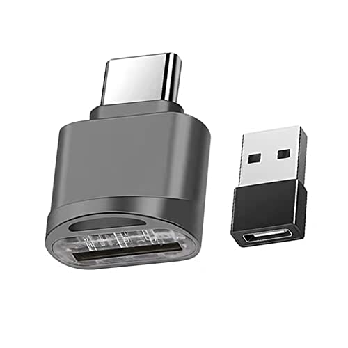 Micro SD Kartenleser USB C, Typ C Kartenleser mit USB C Adapter, OTG USB C auf Micro SD SDXC SDHC Kartenleser,Geeignet für Samsung, MacBook, C-Typ Smartphones, Tablets, etc.(Dunkelgrau) von YRIKE