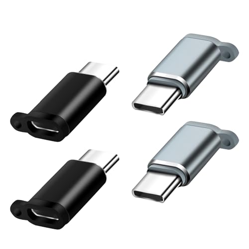 USB C Adapter (4 Stück), Micro USB zu USB C Adapter, OTG Adapter, USB C Stecker auf Micro USB Buchse Adapter, kompatibel mit MacBook Pro, Samsung Galaxy und USB C Geräten von YRIKE