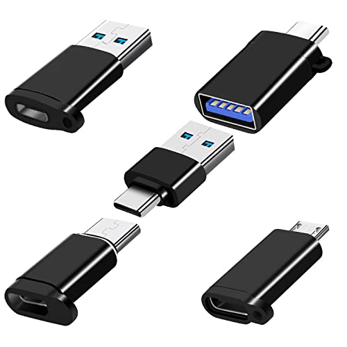 USB C Adapter (5 Stück), Micro USB auf USB C Adapter, USB C Buchse auf USB 3.0 Stecker Adapter, kompatibel mit USB、TYP C Geräten (PC, MacBook Pro, Samsung Galaxy, etc.) von YRIKE
