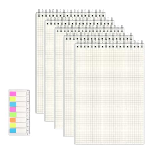 YRsorn 5 Stück Notizbuch A6 Kariert - Notizblock Klein 80 Blatt/160 Seiten Schreibblock Kariert, Kraft Cover Collegeblock, Notizblock A6 für Büro und Schule YRsorn 5 Stück Notizbuch A6 Kariert - Notizblock Klein 80 Blatt/160 Seiten Schreibblock Kariert, Kraft Cover Collegeblock, Notizblock A6 für Büro und Schule von YRsorn