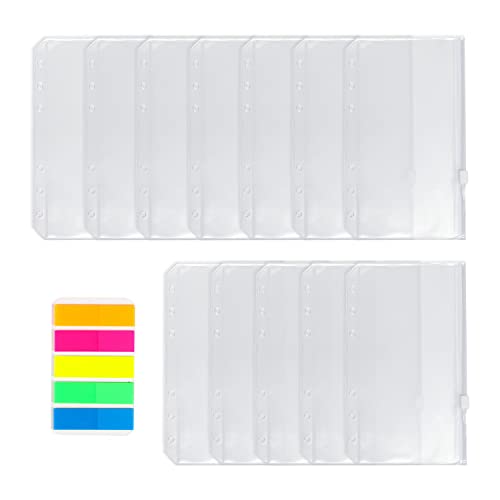 Packung mit 12 A5-Ordnertaschen mit 6 Löchern und fluoreszierenden Etikettenaufklebern. Durchsichtiger Kunststoff-Reißverschlussordner, wasserdicht, 6 Löcher, perforiert, verschiedene Ordnerdas Büro Packung mit 12 A5-Ordnertaschen mit 6 Löchern und fluoreszierenden Etikettenaufklebern. Durchsichtiger Kunststoff-Reißverschlussordner, wasserdicht, 6 Löcher, perforiert, verschiedene Ordnerdas Büro von YSDYY
