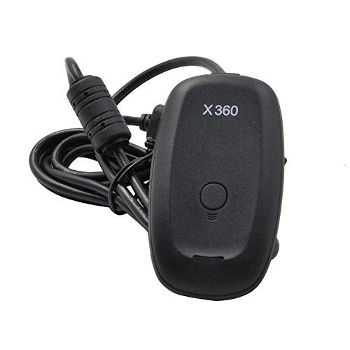 Empfänger 360, YSF Wireless Gaming Receiver-Adapter USB 2.0 für Konsole-Controller Microsoft XBOX 360 Slim Jeux PC Ordinateur Windows 7 Vista XP Schwarz von YSF