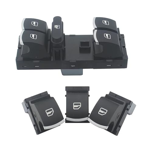 YSFIFHSKFH Fensterheber 4 PCS Chrome Master Window Switch Auto Lift Control Button für Golf für MK5 für MK6 für Tiguan für Touran für Passat 5ND959857 5K4959857 Auto Fensterschalter YSFIFHSKFH Fensterheber 4 PCS Chrome Master Window Switch Auto Lift Control Button für Golf für MK5 für MK6 für Tiguan für Touran für Passat 5ND959857 5K4959857 Auto Fensterschalter von YSFIFHSKFH