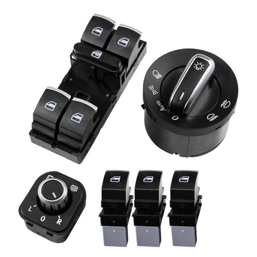 YSFIFHSKFH Fensterheber 5ND959857 6-teiliges Set Chrom-Fensterheberschalter Scheinwerferschalter Fensterhebersteuerung elektrischer Aufzug für Skoda 2004 2015 Auto Fensterschalter YSFIFHSKFH Fensterheber 5ND959857 6-teiliges Set Chrom-Fensterheberschalter Scheinwerferschalter Fensterhebersteuerung elektrischer Aufzug für Skoda 2004 2015 Auto Fensterschalter von YSFIFHSKFH