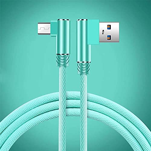 Superior 90 Grad USB Micro Cable, ZRL® (1M, 2M, 3M) Nylon geflochtenes High Speed Micro USB Kabel schnell Aufladen für Samsung, Kindle, PS4 Nokia, Sony und mehr Android Geräte von YSJJZRL