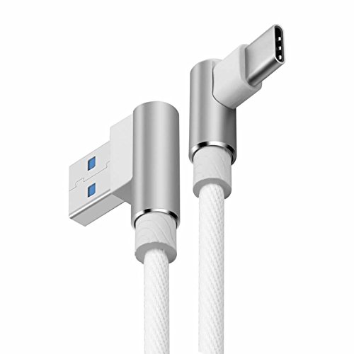 Superior USB 90 Degree Type C Kabel, ZRL® Nylon Geflochtener Rechter Winkel USB Typ A bis C Schnellladung & Data Sync Kabel Für Samsung Galaxy S9, Note 8, S8 Plus, Huawei P20/pro, und mehr von YSJJZRL