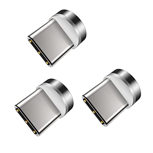 YSJJZRL 2er Pack (1M+2M) Magnetisches Ladekabel USB Typ C LED 3A Schnellladung 360° Typ C Kabel für Samsung S23 S22 S21 etc (3 Pack,Kopf Typ C) von YSJJZRL