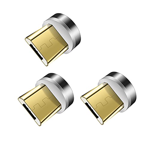 YSJJZRL 2er Pack (1M+2M) Magnetisches Ladekabel USB Typ C LED 3A Schnellladung 360° Typ C Kabel für Samsung S23 S22 S21 etc (3 Pack,Mikrokopf) von YSJJZRL