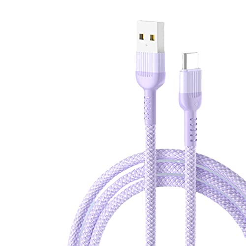 YSJJZRL 66W USB A auf USB C Kabel, 6A Superschnelles USB Typ C Ladekabel mit Samsung Huawei und mehr (1,2 Mio,Lila) von YSJJZRL