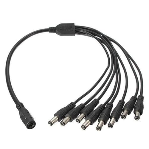 YSJJZRL 70 cm 1 Buchse auf 2/3/4/5/8/10 Stecker 5,5 x 2,5 mm CCTV-DC-Netzteil-Splitterkabel (DC 5,5 x 2,5 mm 1 bis 8) von YSJJZRL