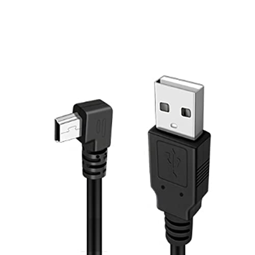 YSJJZRL 90-Grad-Mini-USB-Kabel, 90 ° Mini-USB-B-Stecker auf USB 2.0-Stecker, Datensynchronisierungs-Ladeverlängerungskabel für GPS-Dashcam (0,25 M,Rechts) von YSJJZRL