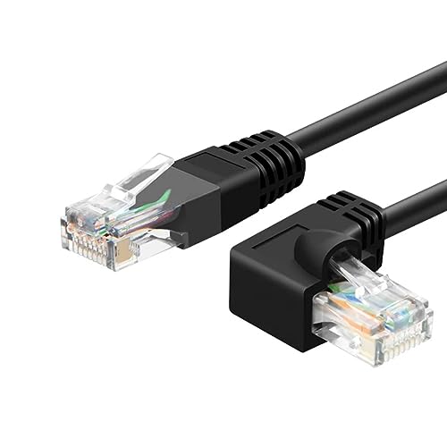 YSJJZRL Cat6-Ethernet-Kabel nach Oben/unten/Links/rechts, 90-Grad-RJ45-Cat-6-Internetkabel für Laptop-Router usw (1,5 Mio,Links) von YSJJZRL