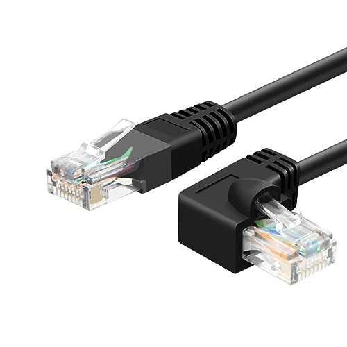 YSJJZRL Cat6-Ethernet-Kabel nach Oben/unten/Links/rechts, 90-Grad-RJ45-Cat-6-Internetkabel für Laptop-Router usw (2M,Links) von YSJJZRL