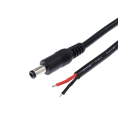 YSJJZRL DC 5,5 mm x 2,1 mm Stecker auf blanken Draht, offenes Ende, Netzteil, Ersatz-Reparaturkabel (3M) von YSJJZRL