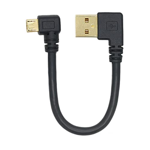 YSJJZRL Doppeltes rechtwinkliges Micro-USB-Kabel, vergoldetes Micro-USB-Datensynchronisierungs- und Ladekabel (0,5 Mio,Von Links nach Links) von YSJJZRL