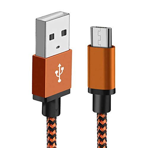 YSJJZRL Micro-USB-Kabel, Durable Nylon Braided Micro 2.0 USB-Ladekabel Kompatibel mit Samsung Galaxy S7 Edge S6 S5, Kindle, PS4 und mehr (0.2M) von YSJJZRL